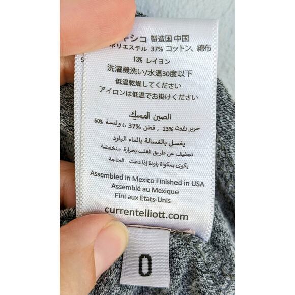 CURRENT / ELLIOTT Cadence Gray Ruffle Racerback Tank Top Size 0/XS - Picture 8 of 9